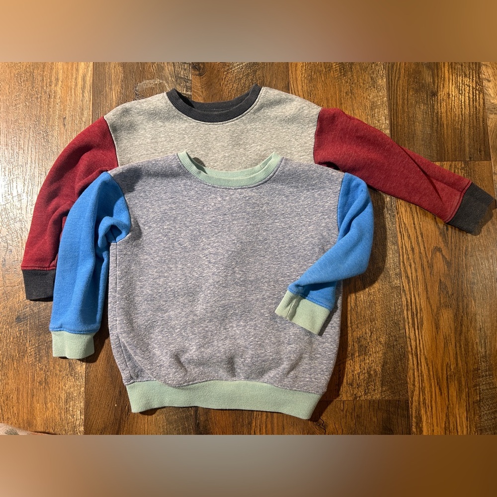 Color Block Cat & Jack Pullover Sweatshirt BUNDLE Of Two 3T